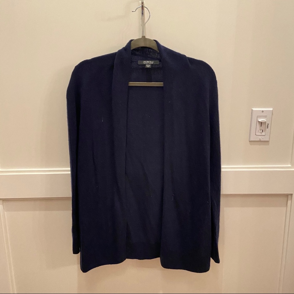 navy cashmere cardigan